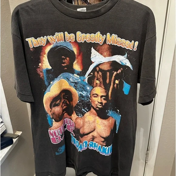 Shirts | Tupac Biggie Vintage Stop The Violence Rap Tee Shirt Sz 